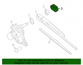 Mercedes Metris W447 16-23 rear wiper arm plug