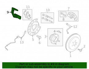 Rear left caliper Ford Flex 09-19