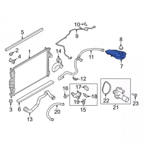 Expansion tank cooling Ford Transit Connect MK2 13- 2.5 without cap
