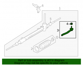 Steering tip right Nissan Rogue 14-20