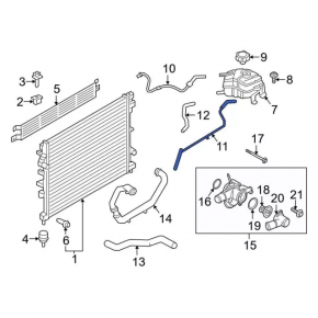 Return pipe Ford Edge 15-18 3.5