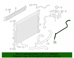 Return pipe Ford Edge 15-18 3.5