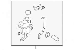 Lexus Hs250h 10-12 inverter cooling tank without cover, broken fastener