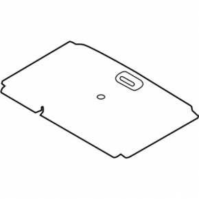 The trunk floor of a Ford Ecosport 18-22 is black and needs cleaning. There are scratches on the handle.