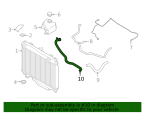 Lower cooling pipe Ford Ecosport 18-22 2.0