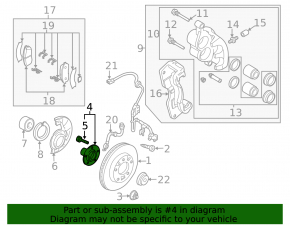 Front right hub Mazda CX-7 06-09