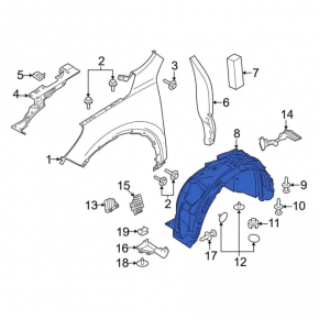 Front right mudguard Ford Escape MK4 20-