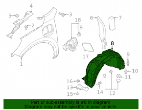 Front right mudguard Ford Escape MK4 20-