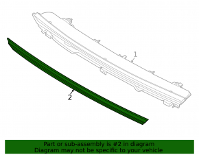 Lincoln Corsair 20-26 center light molding