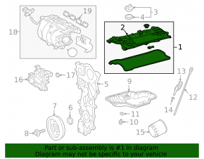Valve cover Toyota Sienna 23-25 A25AFXS 2.5
