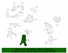 Lexus RX450h 10-15 front engine mount rusty
