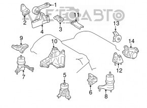 Lexus RX450h 10-15 front engine mount rusty