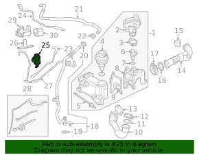 Vacuum system electromagnetic valve VW Touareg 11-17