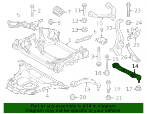 Lower control arm, front left, rear, BMW 5 G60 24-25 i5