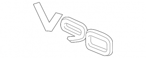 Emblem inscription V90 tailgate Volvo V90 17-22 usa