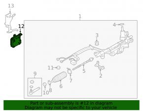 Steering rack control unit Subaru XV Crosstrek 13-15