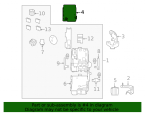 Honda Accord 13-15 Underhood Fuse Box Cover
