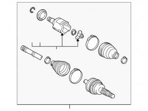 Rear left axle drive for Toyota Highlander 01-07 hybrid