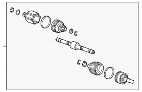 Drive axle shaft front left Chevrolet Bolt 17-