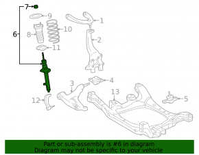 Shock absorber front right Lexus IS250 IS300 IS350 06-13 AWD