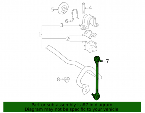 Front left stabilizer link for Lexus NX 22-25