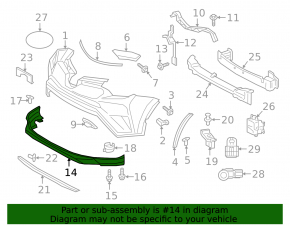 Front bumper lip for Toyota Rav4 16-18 LE