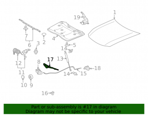 Hood lock trim plastic Lexus GS300 GS350 GS430 GS450h 06-07