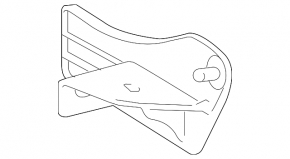 Rear left threshold mudguard Toyota Prius V 12-17
