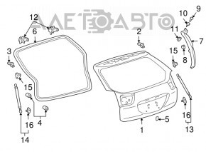 Rubber seal for tailgate Lexus RX300 RX330 RX350 RX400h 04-09
