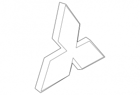 Mitsubishi Outlander 07-13 tailgate emblem