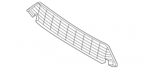 Front bumper central grille VW Touareg 15-17 with chrome moldings