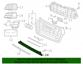 Lower grille front bumper Audi Q5 80A 18-20 S-Line
