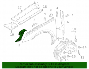 Front right wing bracket Audi Q5 80A 18- front OEM