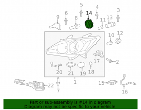 Lexus ES350 Headlight Bulb Cover 07-12