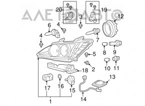 Lexus ES350 Headlight Bulb Cover 07-12