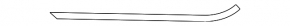 Molding door-glass center rear right Nissan Murano z52 15-24 chrome, scratches