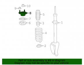 Shock absorber support front left Mercedes W167 GLE 350 450 20-23