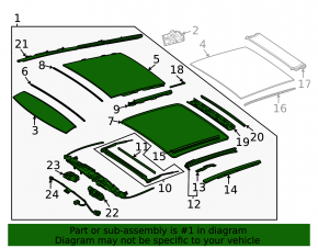 Panorama assembly Mercedes X167 GLS 450 580 20-26