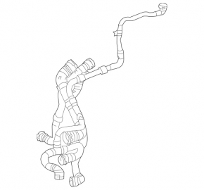 Lower radiator cooling pipe Mercedes A35 AMG V177 20-21 2.0