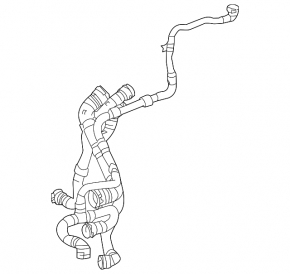 Lower radiator cooling pipe Mercedes A35 AMG V177 20-21 2.0