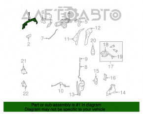 Door handle outer rear left Mercedes GLA 15-20