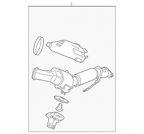 Ford Escape MK3 2013-2014 2.0T Catalytic Converter