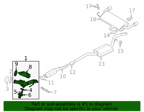 Ford Escape MK3 2013-2014 2.0T Catalytic Converter