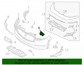 Mazda CX-30 20-23 right lower front bumper mount, broken latch