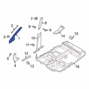 Front pillar trim left Ford Transit Connect MK2 13- ser