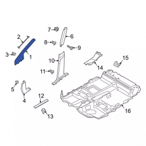 Front pillar trim left Ford Transit Connect MK2 13- ser