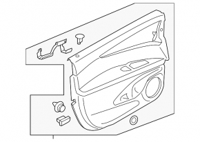 Lincoln MKX 16-18 front right door panel, gray