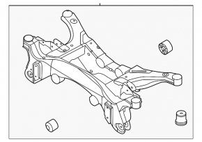 Rear subframe Ford Escape MK4 20-24 AWD