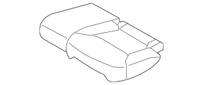 Mazda CX-9 16" 2nd row left rear seat cushion trim - black leather