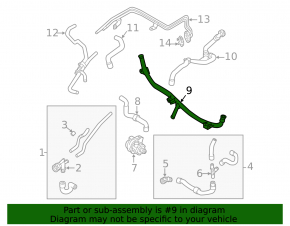 Engine cooling system pipe VW Jetta 19-